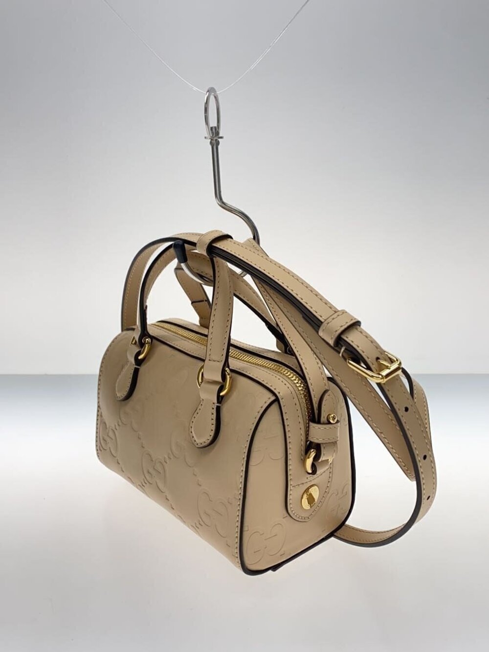 Gucci Super Leather Shoulder Bag GG Black